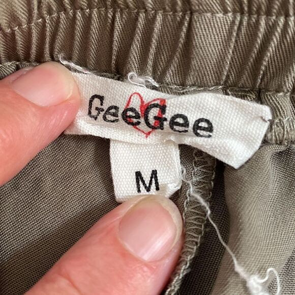 GeeGee Army Green Drawstring Jogger - Picture 4 of 8